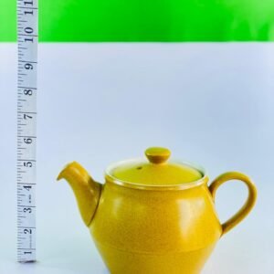 Vintage Yellow Stoneware Teapot – Mid-Century Style