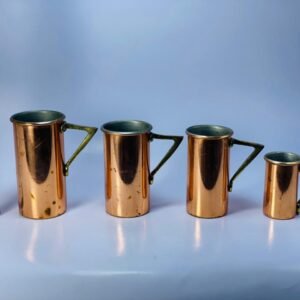Vintage Copper Measuring Cups Set – Graduated Sizes – Classic Kitchen Decor