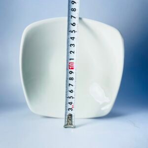 Vintage Cherish Square Ceramic Bowl – Minimalist White Serving Dish
