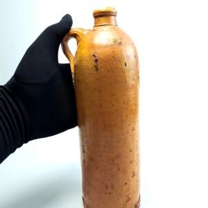 Antique Vintage Clay Stoneware Mineral Water Bottle Jug Rustic Farmhouse Decor