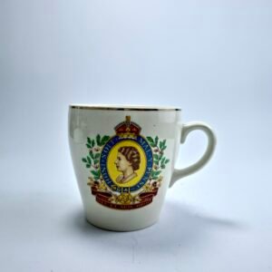 Vintage 1953 Queen Elizabeth II Coronation Mug Wade England Royal Commemorative