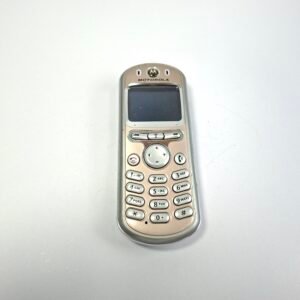 Motorola E360 Vintage Cell Phone Silver/Gold Classic Keypad Phone Collectible
