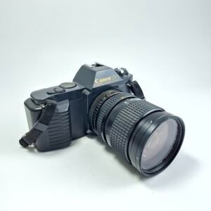 Vintage Canon T50 35mm SLR Film Camera with Cosina 28-70mm f/4 MC Macro Lens FD