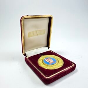 Vintage Deeping Rangers Football Club Gold Tone Medal in Original Velvet Box