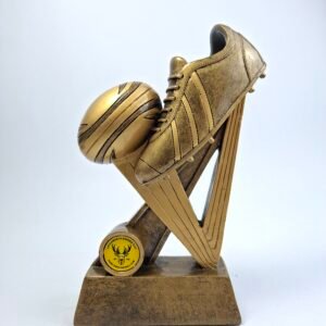 Letchworth Garden City RUFC Rugby Football Boot & Ball Resin Trophy Award